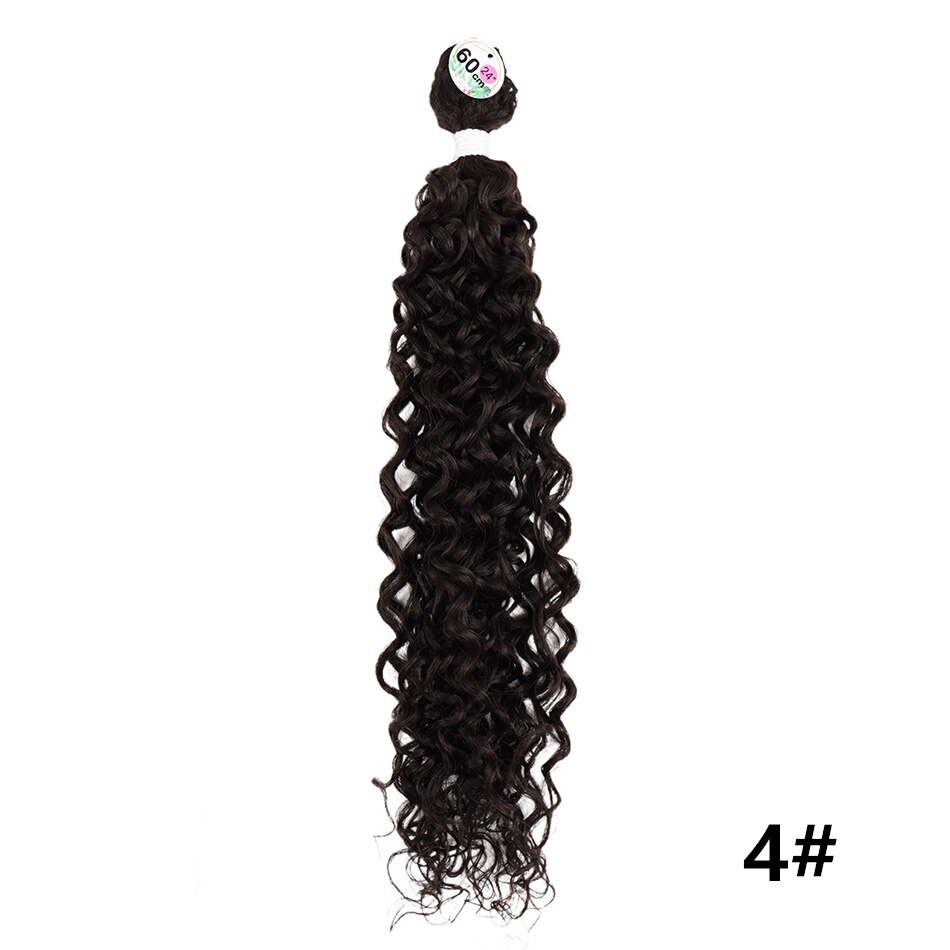 Synthetic Hair Bundles Kinky Curly Hair Extentions 100g/3Pcs Synthetic Weavings For Woman Afro Curls Ins Trendy RYLAI: #4 / 24inches 100