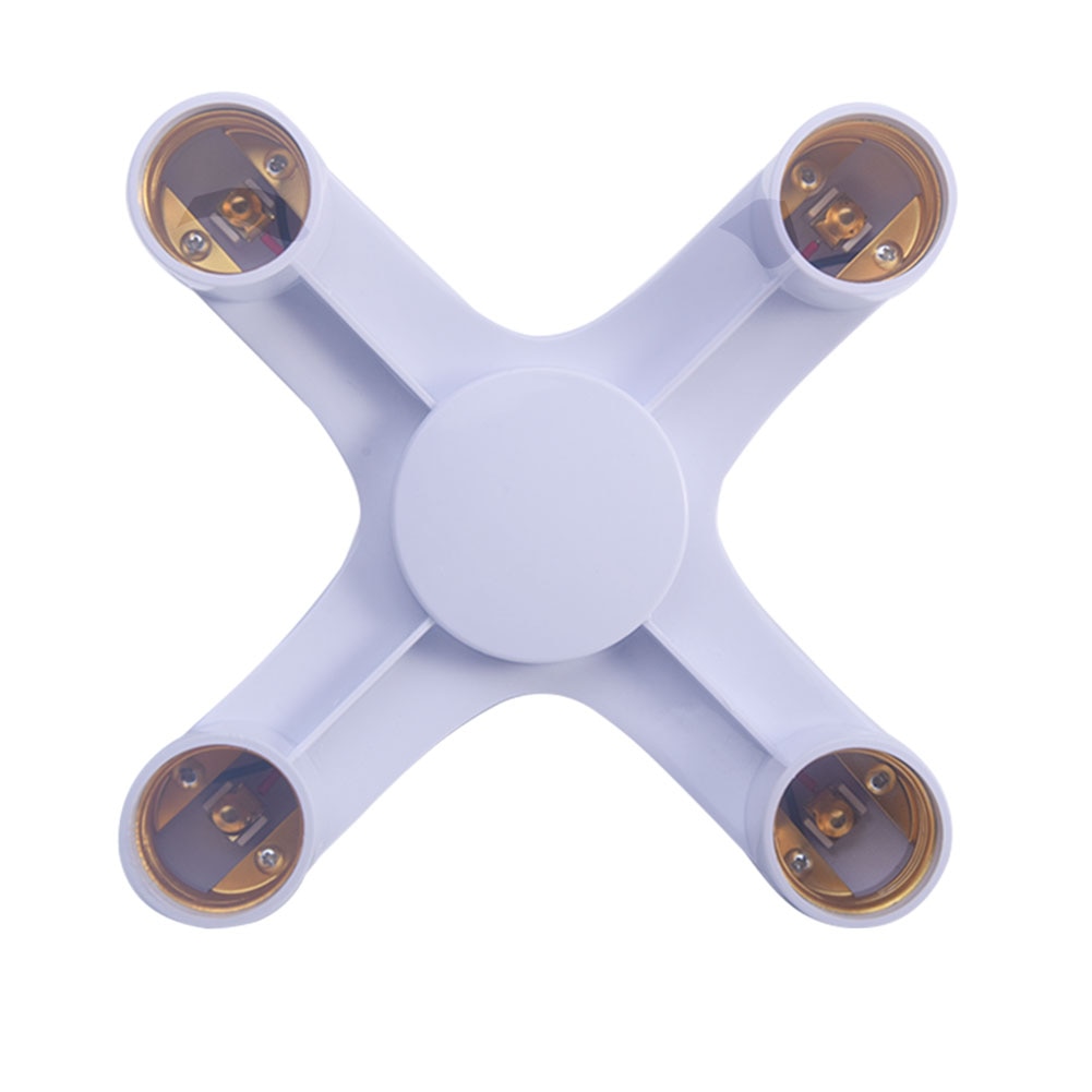 4 kop  e27 fitting adapter 4 in 1 100w 85-285v compatibel met standaard gloeilamp  e27 basis verleng splitter stekker lamphouder