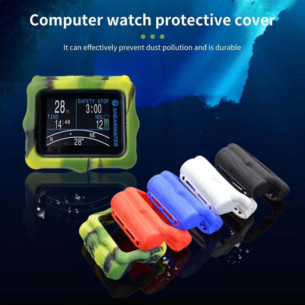 Funda de silicona de textura suave, funda protectora Flexible anticaída para ordenador de buceo, para Shearwater Perdix