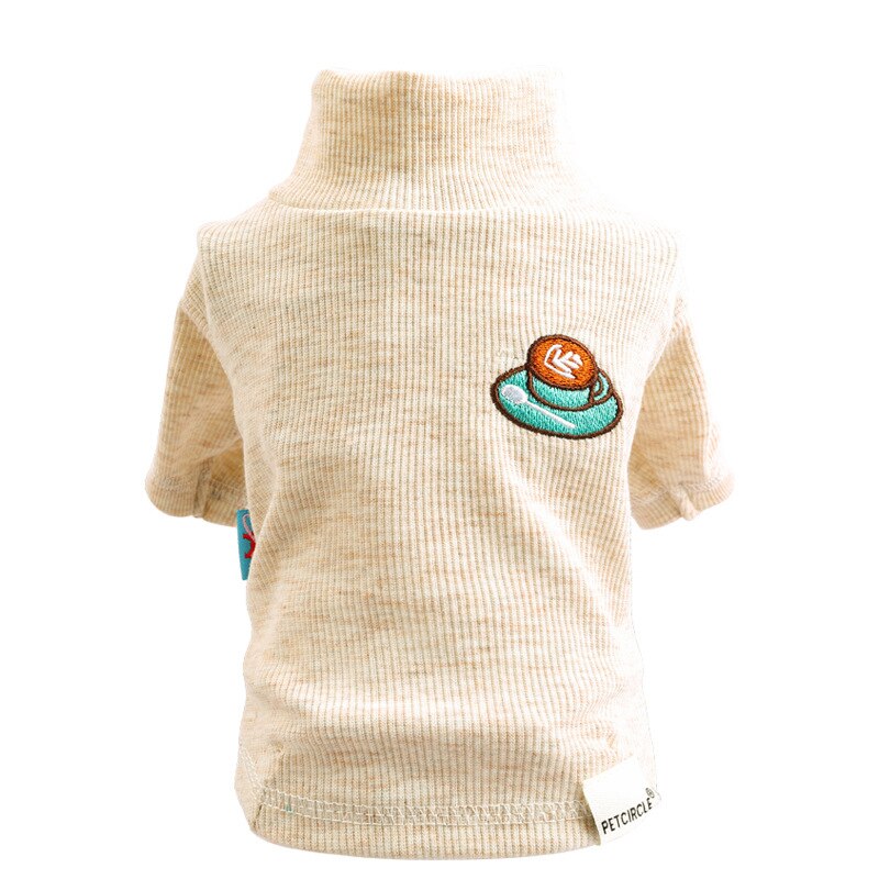 Stripe T-shirts For Dogs Clothes Puppy Clothing Simmer Pet Clothes for Small Dogs Cat Chihuahua French Bulldog Yorkshire Costume: Dark Khaki / M