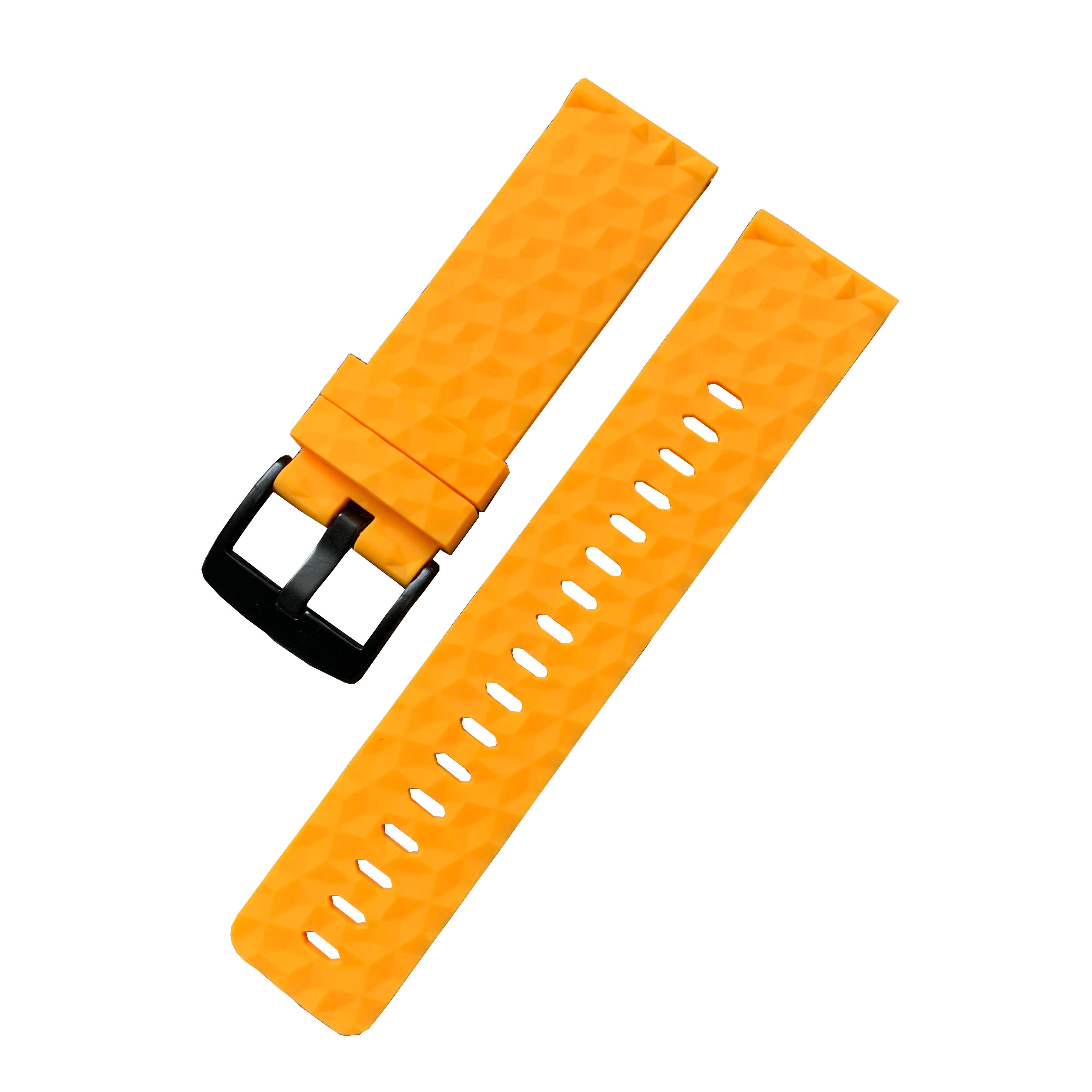 24mm Silicone Rubber Watch Strap For Suunto 9 / Baro Watch Band Suunto 7 Watchband Spartan Watch Band Traverse Strap: yellow black clasp