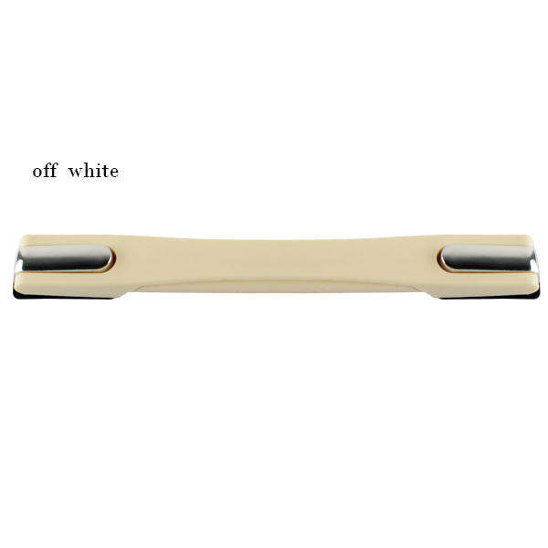 Asa de repuesto para maleta de 22,5 cm, piezas de equipaje de aluminio, correa de transporte de goma, accesorios para carrito, mano telescópica Universal: Plata