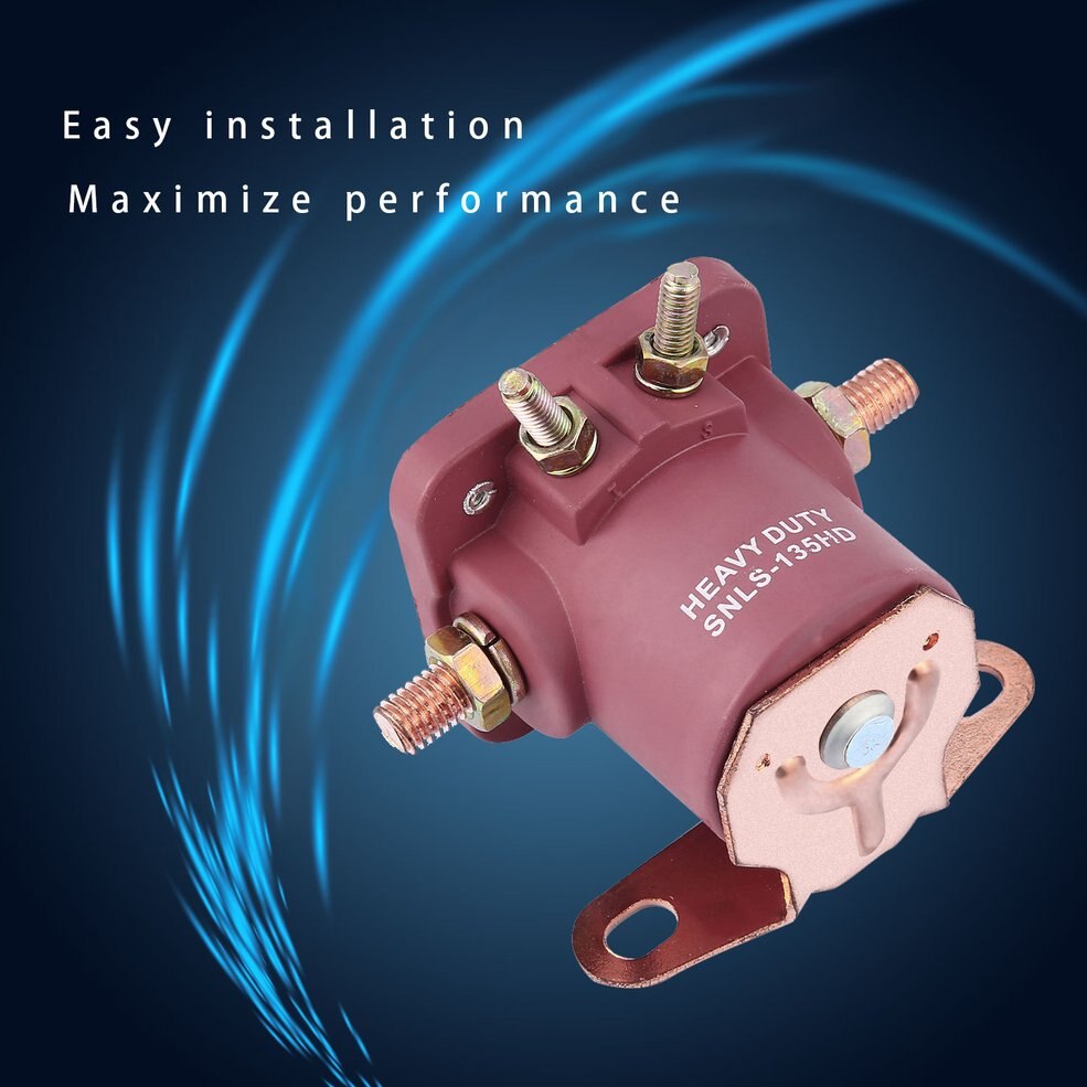 12V Heavy Duty Red Solenoid Relay for Ford Starter Car Truck - SW3 - SNL135 Contactor Switch Engine Part Vehicle Accessories