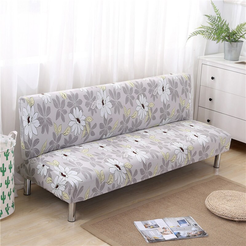 Længde 160-190cm elastisk sovesofa betræk uden armlæn billig sofa folde betræk stretch betræk til fest banket hjem: K018