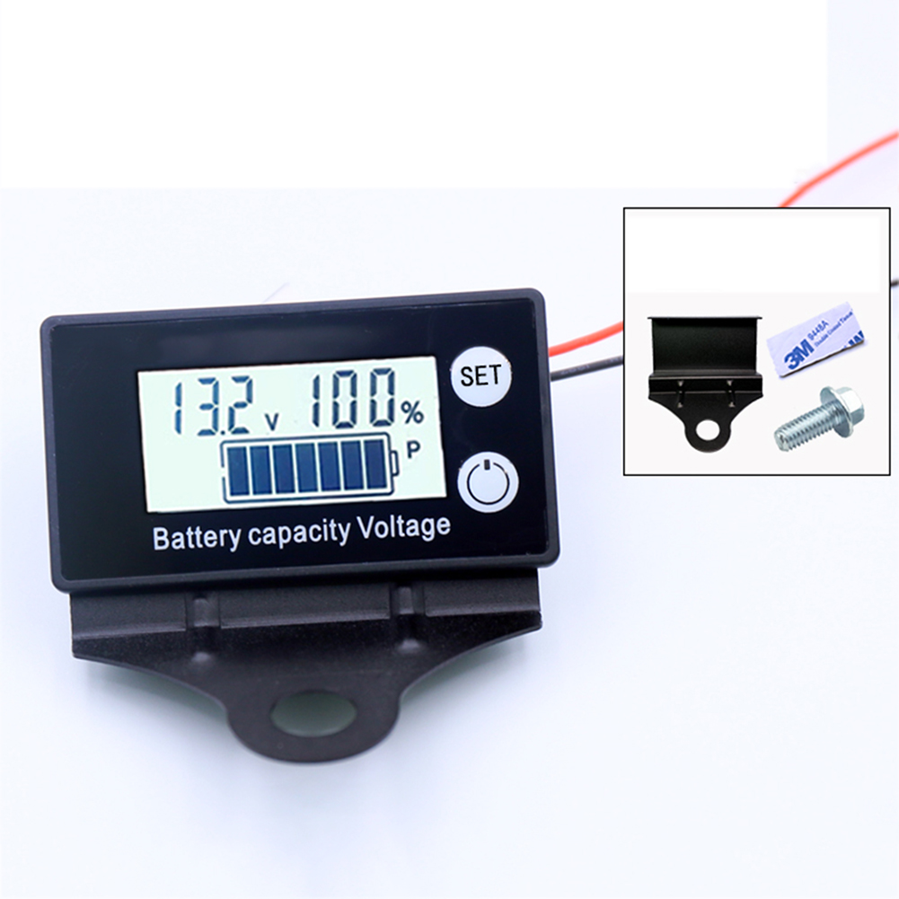 Taidacent 8-100V Waterdichte Dc Batterij Monitor Elektrische Auto Meter Volt Gauge Lithium Lood-Zuur Accu voltage Tester