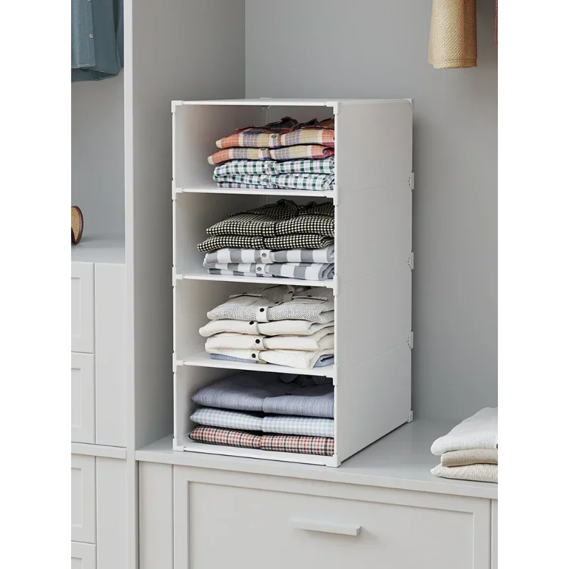 Garderobeopbevaring lagdelt skillevæg husholdningsgarderobe organisering opbevaring artefaktfri kombination pladsbesparende støvtæt opbevaring ...