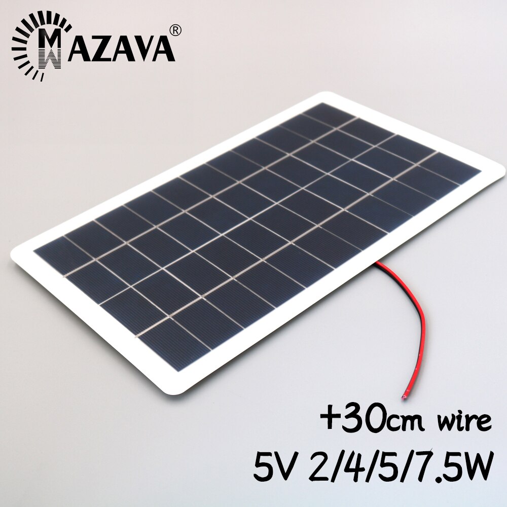 5V 2 4 5 7.5W Solar Panel Portable Solar Charger Pane Climbing Fast Charge Travel DIY Solar Charger Powerbank Outdoor