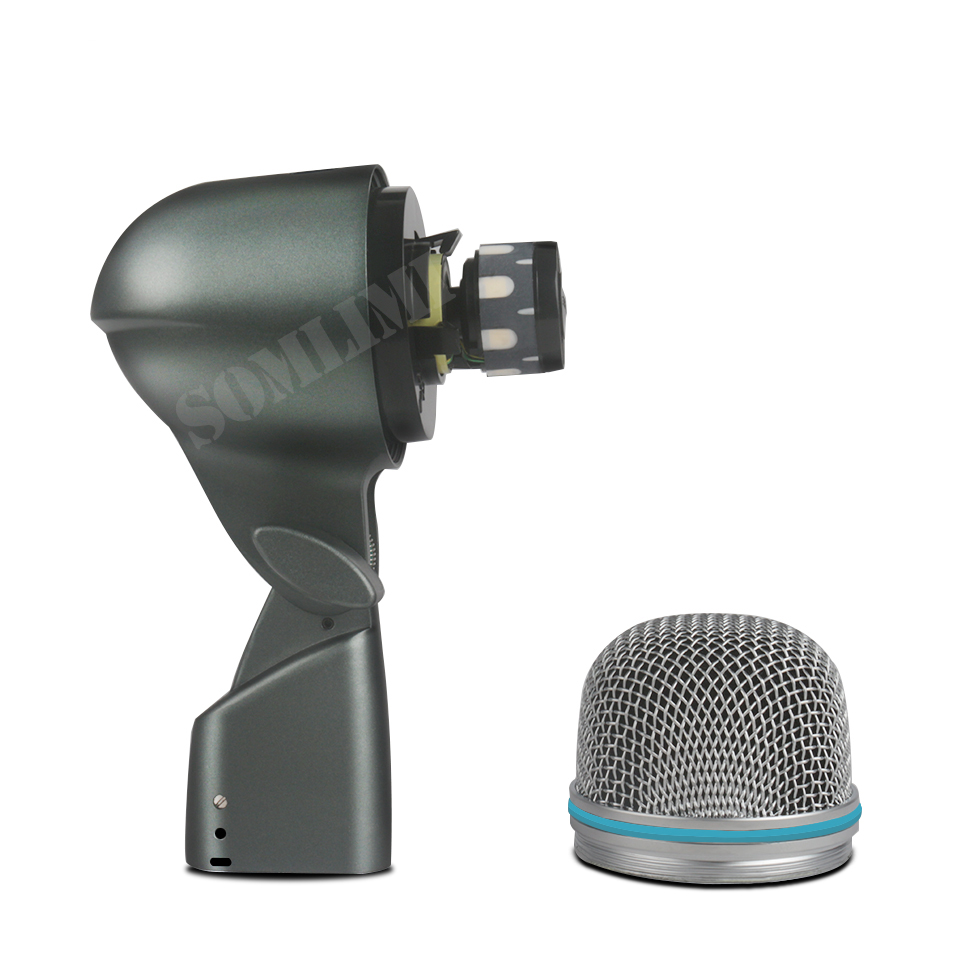 SOMLIMI B- 52A Drum Microphone Instrument Kick Drum Bass Mic(Metal)Dynamic Drum Snare Kick Mic,Kick-out Big Bass