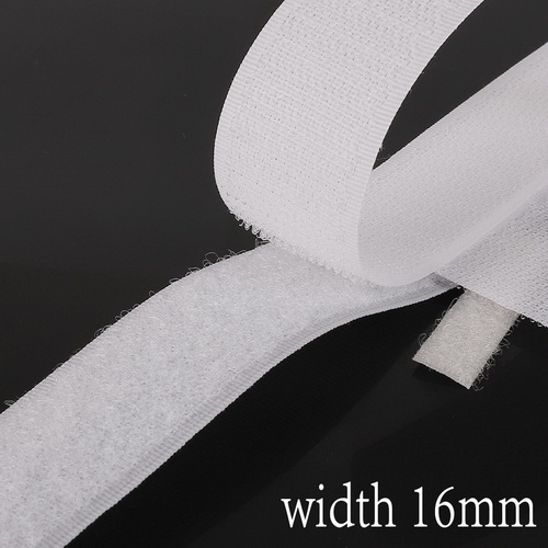 2 meters/partij 16mm/20mm/25mm/30mm/40mm breedte Wit kleur Haak en Lus Tape/Roll-Naaien Tape (Niet Lijm): Black