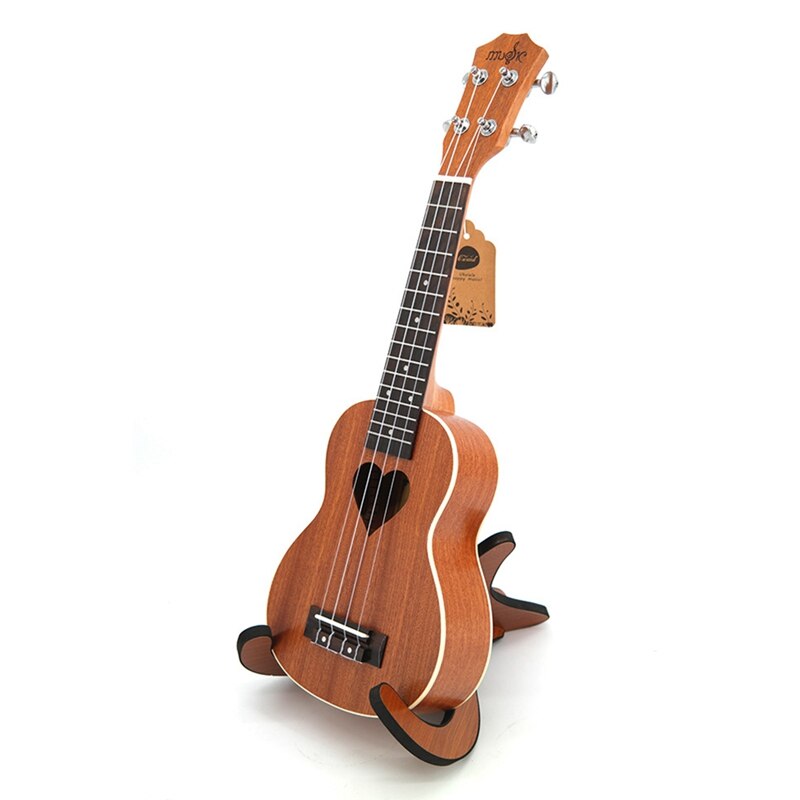 21Inch Ukulele Soprano Four-Strings Hawaii Mini Guitar Ukulele Acoustic Guitar Heart Pattern For Beginners Adult Starter