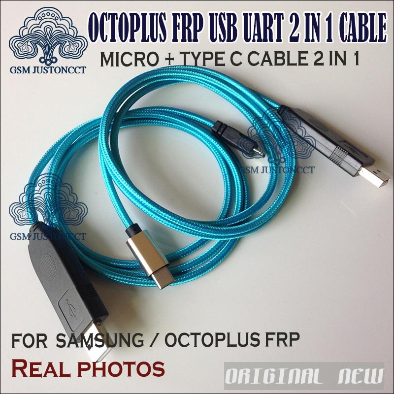 Newest Octoplus FRP USB UART 2 in 1 Cable( micro+type c ) EFT UART cable For FRP Dongle, EFT Dongle for samsung