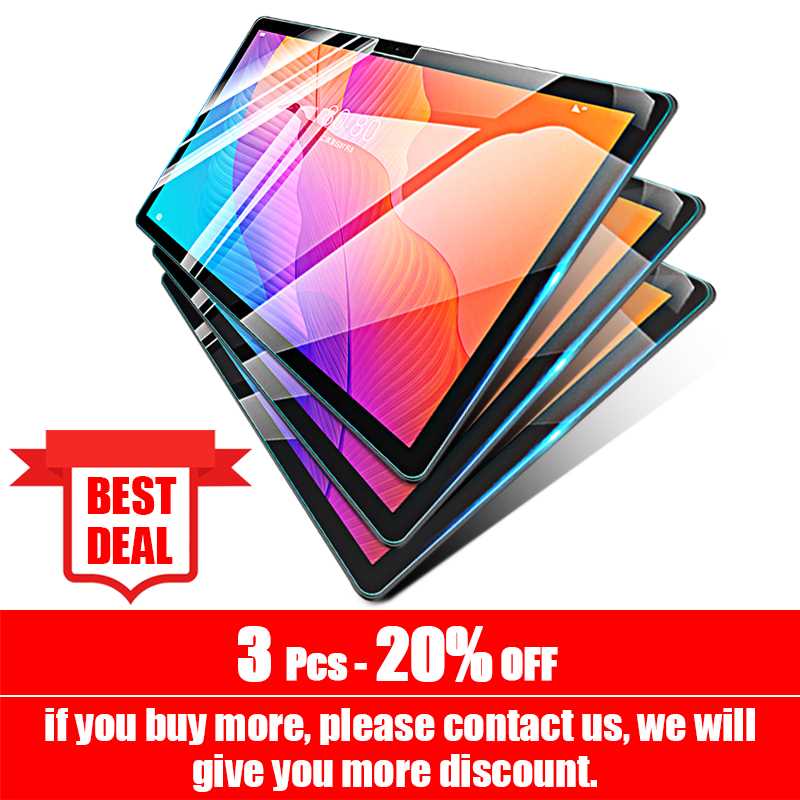Full Cover Tempered Glass For Huawei MatePad 10.8 T 10s T10s T8 MediaPad T5 T3 10 8.0 7.0 M6 8.4 Turbo Tablet Screen Protector