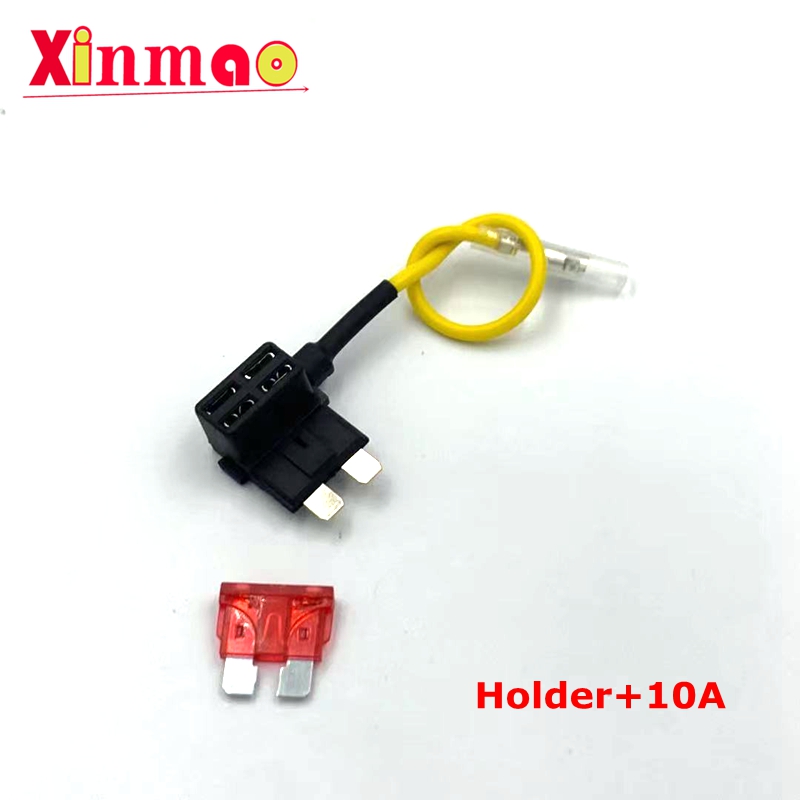 12V Mini Kleine Medium Size Auto Zekeringhouder Add-A-Circuit Tap Adapter Met 10A Micro Mini standaard Atm Blade Zekering: Y Medium 10A