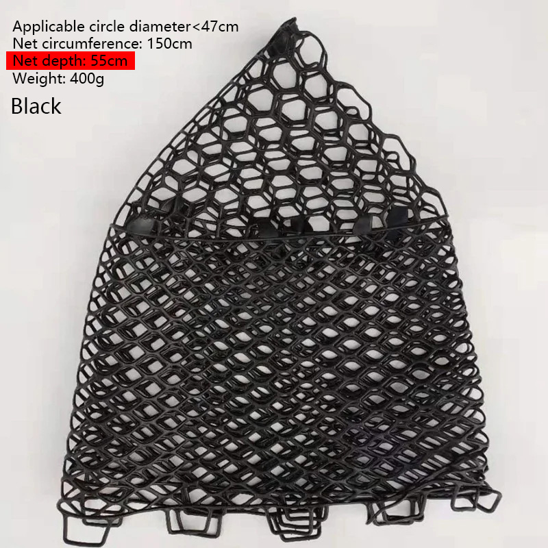 Dip Net Head Depth：32/40/47/55cm Hand Net Replacement PVC Material Fishing Accessories: army green
