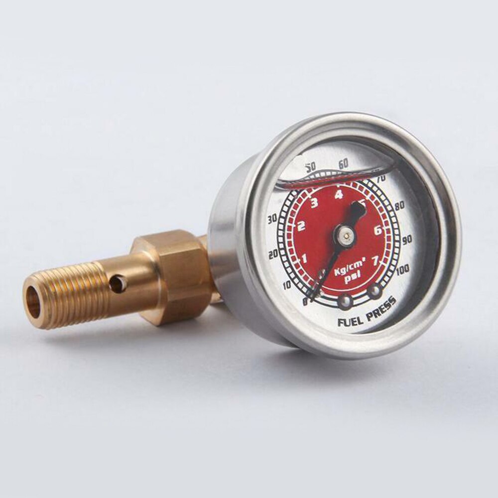 Accessories Filled Gauge Adapter Car Fuel Pressure Liquid Filled For Honda Civic Acura Integra Replacement