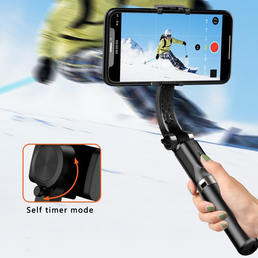 GS08 Single Axis Hand Gimbal Stabilisator Mit Wireless-Shutter Stativ Für Smartphone Action Kamera Video Record Live-Werkzeuge