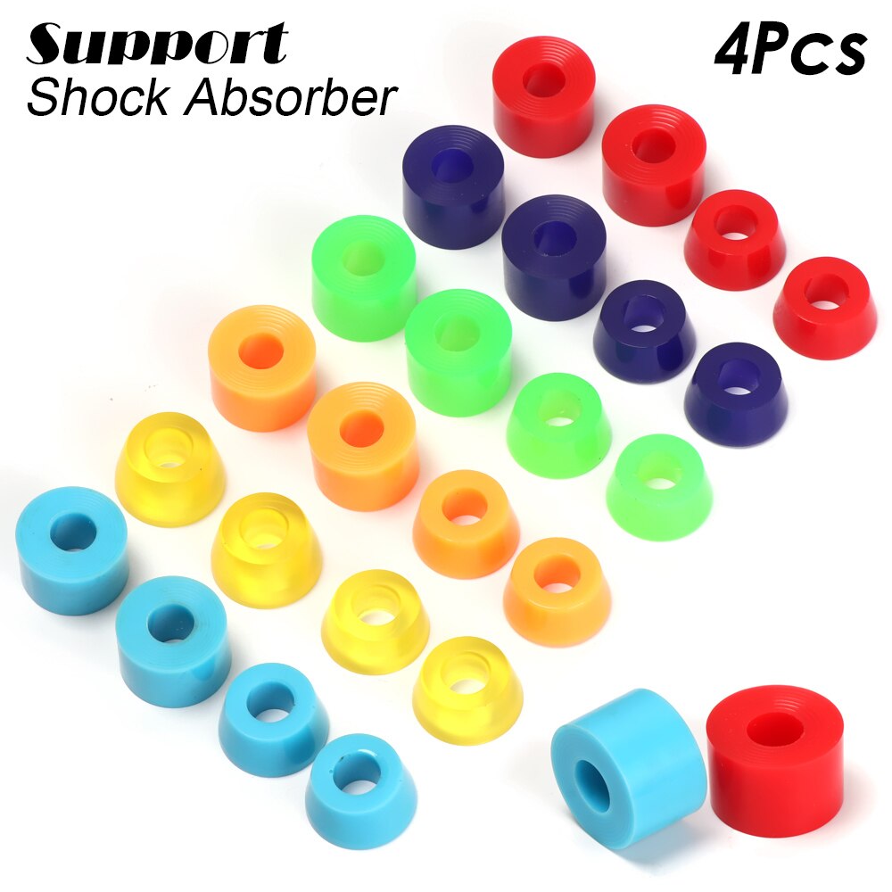 4Pcs Skateboard Bushing Truck Wheels Axle Bushings Scooter PU Cushion Dancing Longboard Skateboard Shockproof Accessories