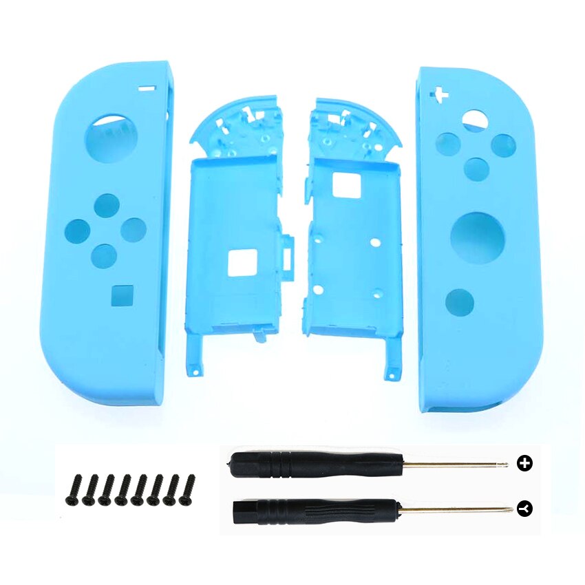 JCD-carcasa de repuesto para mando de switch NS, carcasa de repuesto para JoyCons NS NX, con tornillo: CC