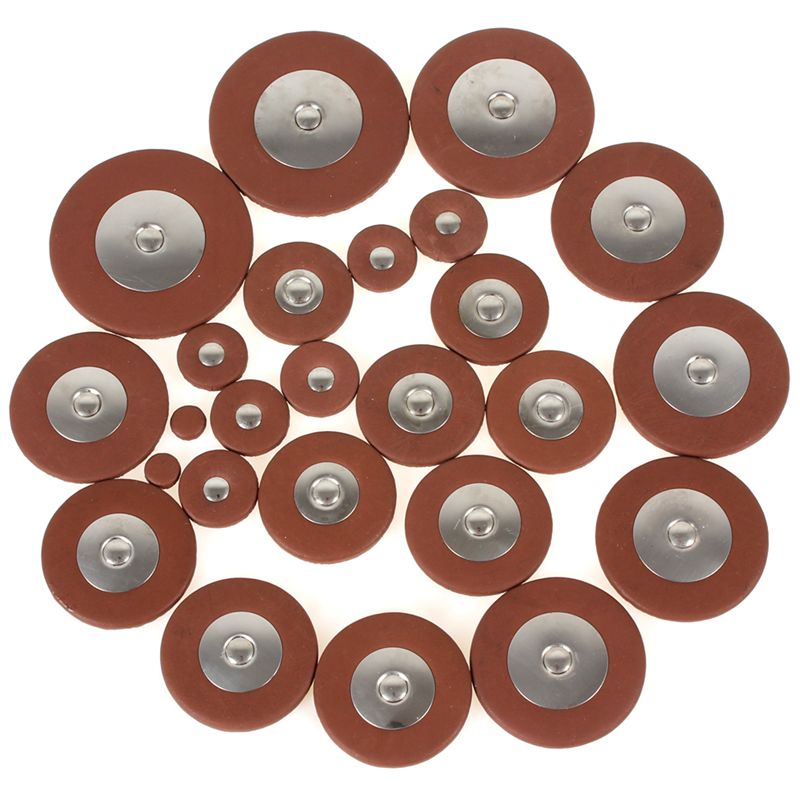 25 Stuks Professionele Lederen Tenorsaxofoon Pads Oranje Sax Pads Vervanging Houtblazers Muziekinstrumenten Onderdelen &amp; Accessoires: Default Title