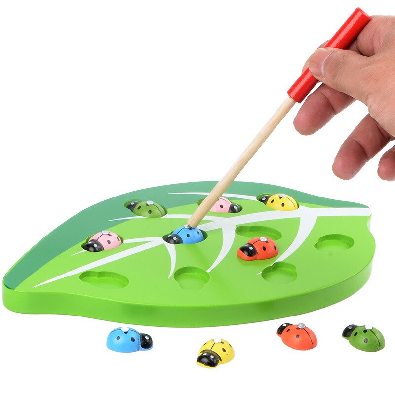 Magnetische Vangst Spel Kinderen Plezier Vroege Onderwijs Houten Hand-Oog Coördinatie Ouder-Kind Puzzel Desktop Speelgoed Vissen