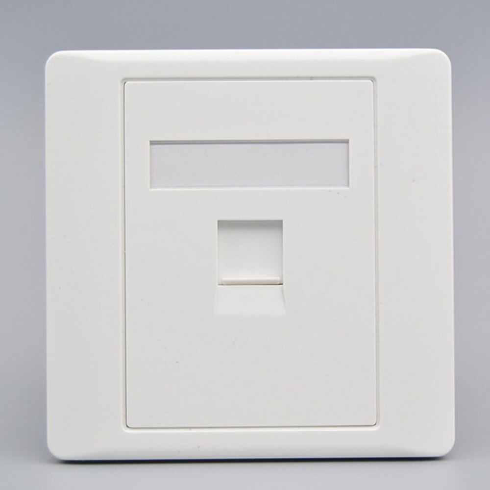 86x86mm Female To Female CAT6 Gigabit Dual-Pass Network Wall Plug RJ45 LAN Faceplate Internet Straight Plug Outlet