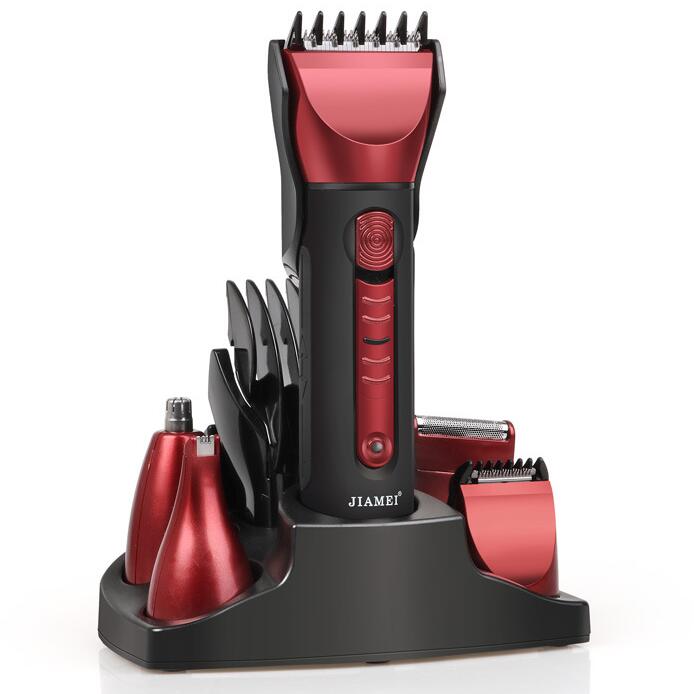 5 Hoofden In 1 Wasbare Oplaadbare Multifunctionele Haar Clipper.10 Snijden Lengtes. Zelfslijpende Messen.