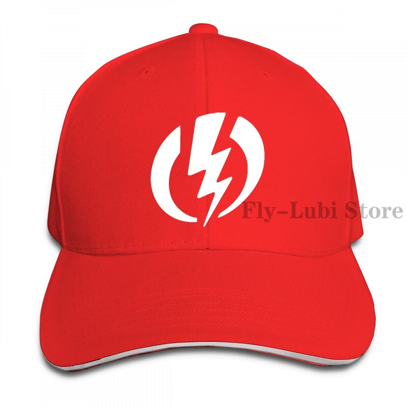 Electric Electrician Symbol 2 Baseball cap men women Trucker Hats adjustable cap: 1-Red