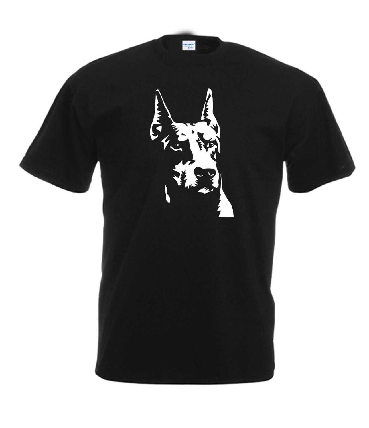 Newest Style 3D Printed Men Low Price Round Neck Men Tees Doberman Pet Puppy Dog Animal Xmas Birthday Idea Mens Tee shirt: XS