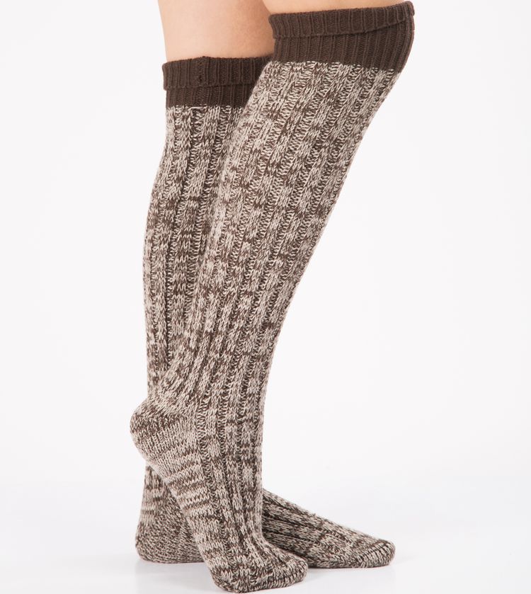 1 Pair Women's Knitted Boot Socks Boot Cuffs Toppers Knit Leg Boot Knee High Long Leg Warmers Sock: color 6