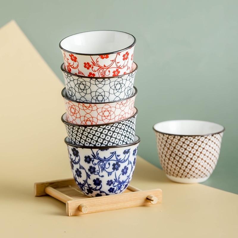 RHE 3 taza ps té Taza de cerámica para sopa pintado a mano original botella de agua juego de tazas de café whisky vino tazas