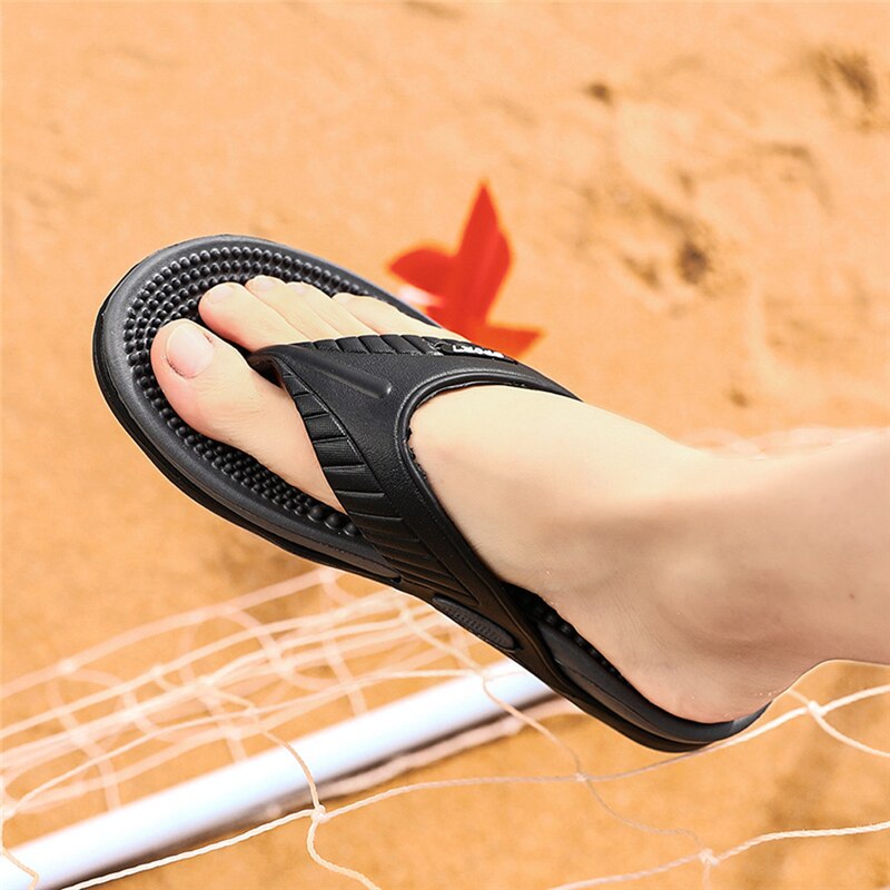 Casual Simple Men Beach Flip Flops Shoes Sandals Male Bath Slipper Casual Flat Shoes material comfortable A50