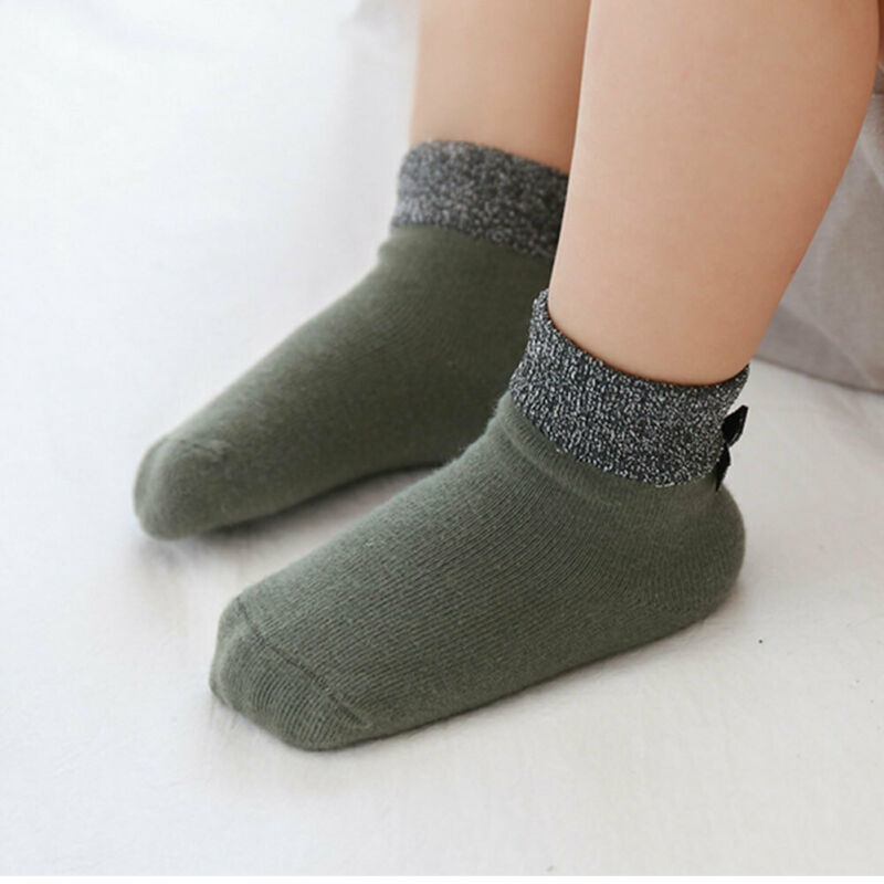 Brand Baby Girl Kid Socks Double Bow Knee High Autumn Winter Socks Patchwork Bow Socks 4 Colors 0-8Y