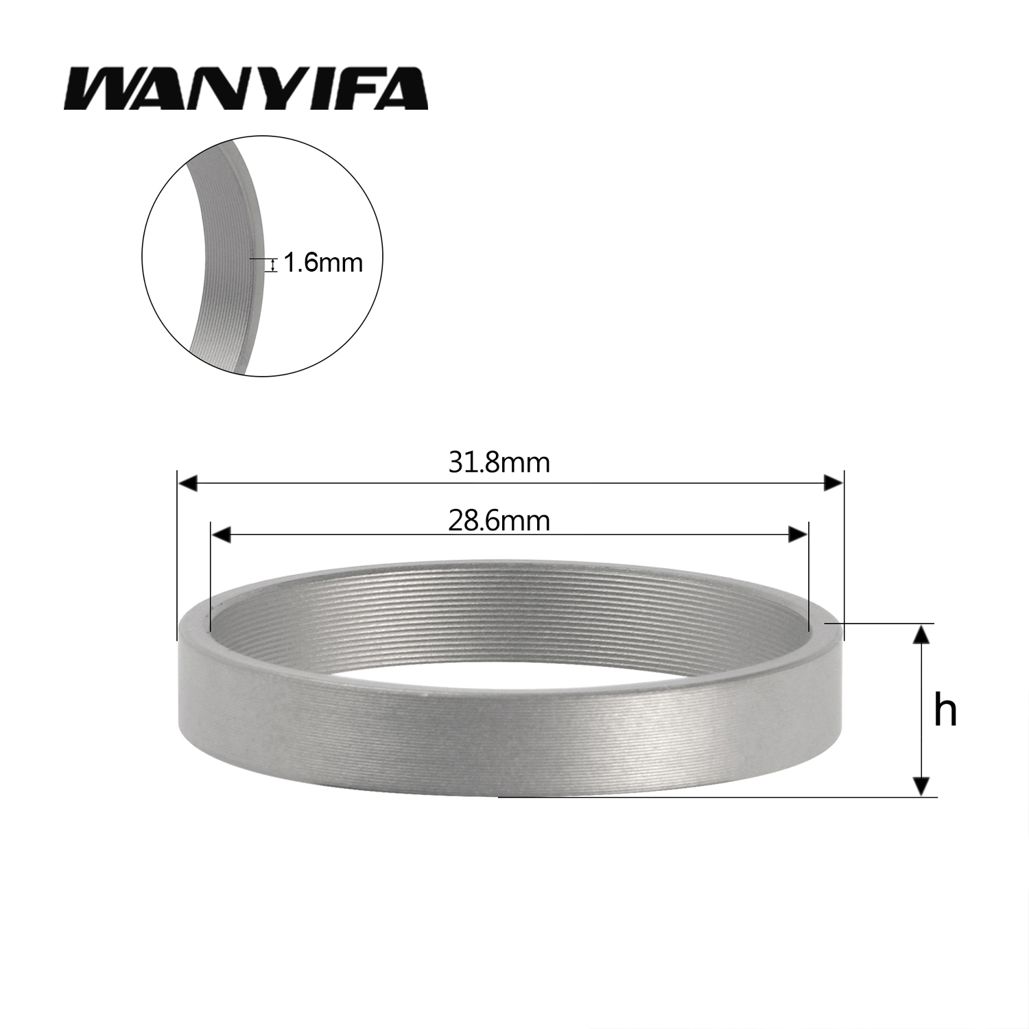 Wanyifa Titanium Headset Spacer Washers for Mountain Bicycle Front Fork Ring Washer Bike Accessories