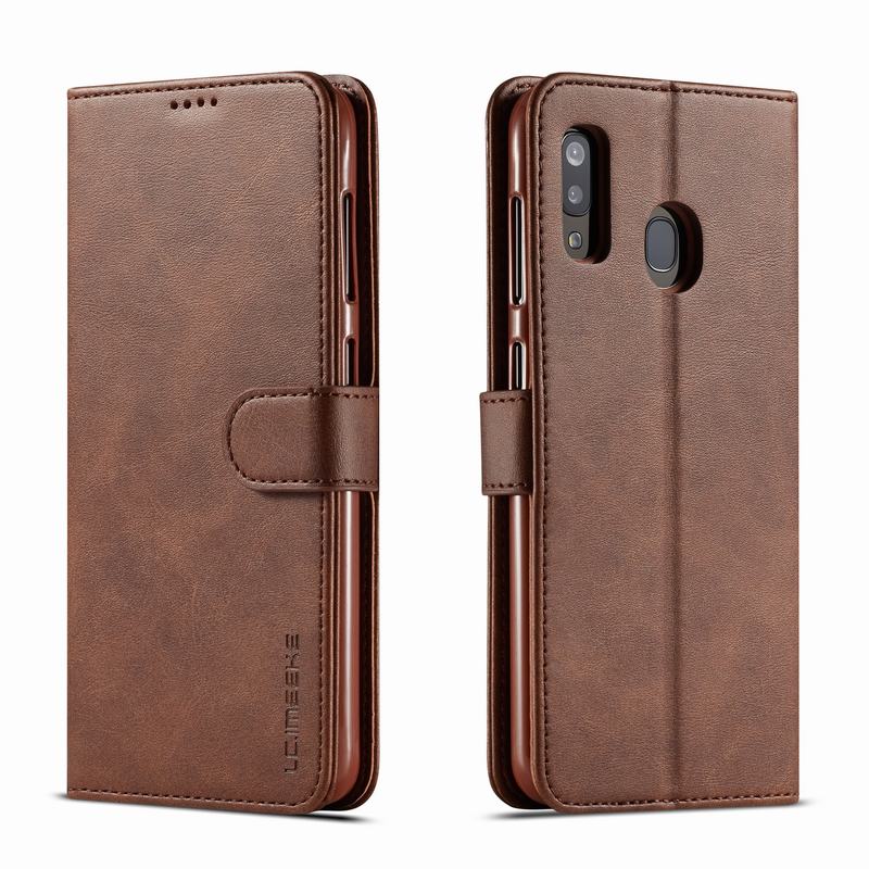 Coque de téléphone portable en cuir, étui de luxe à rabat magnétique Vintage de pour Samsung Galaxy A40 A40 S