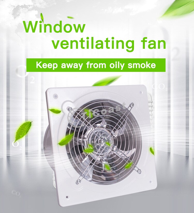 4 inch Exhaust Fan Mute Ventilating Extractor Fan For Bathroom Toilet Kitchen Window Wall Mounted Exhaust Fan