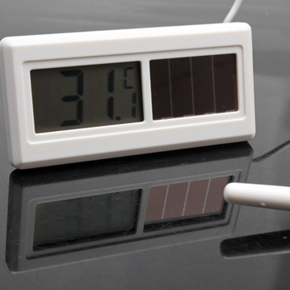 1M Potable Digital Thermometer with Solar Powered LCD Thermometer Household Solar Thermometers Temperature Sensor Cable