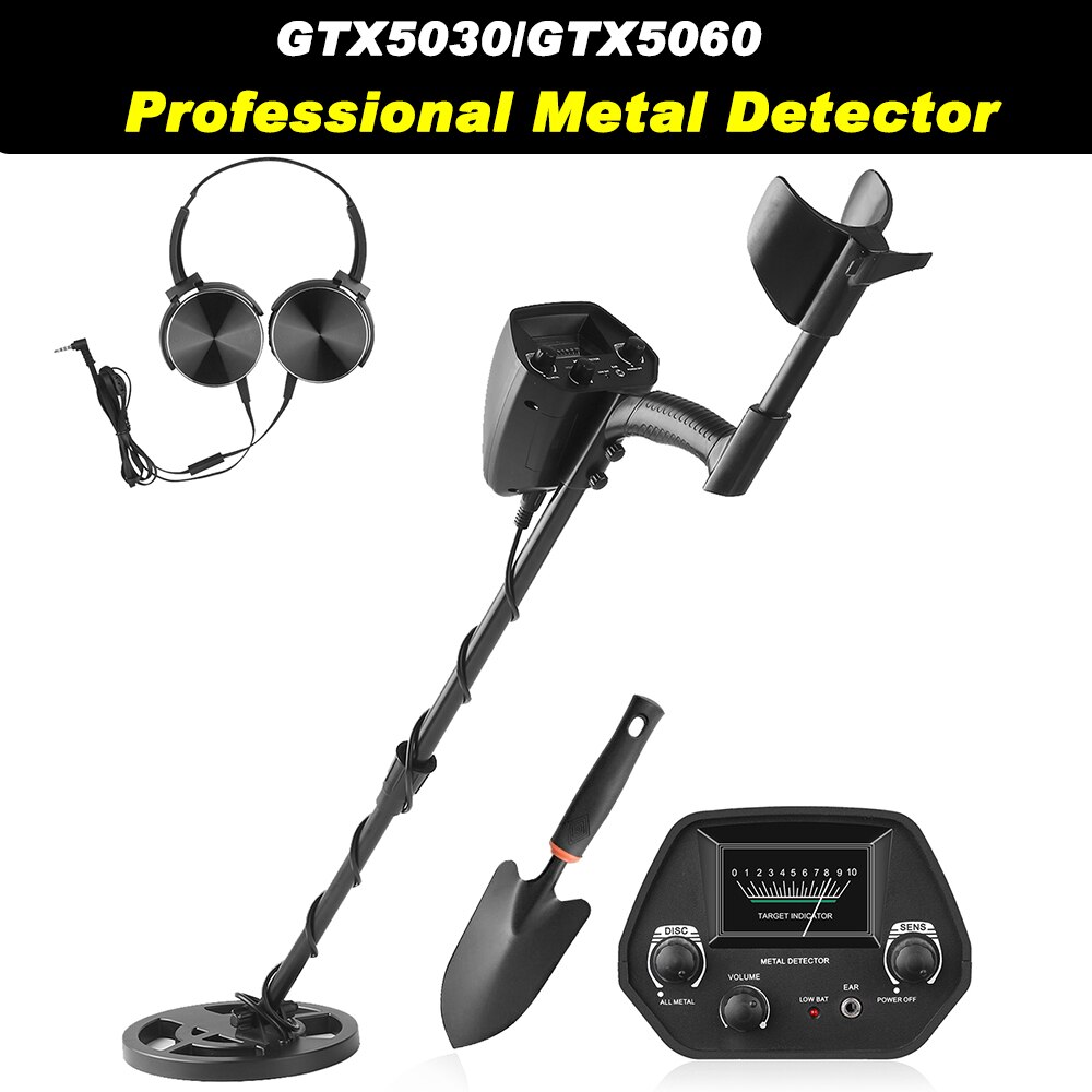 Underground metal detector gold detector gold prospector beginner portable metal detector with headset + engineer shovel
