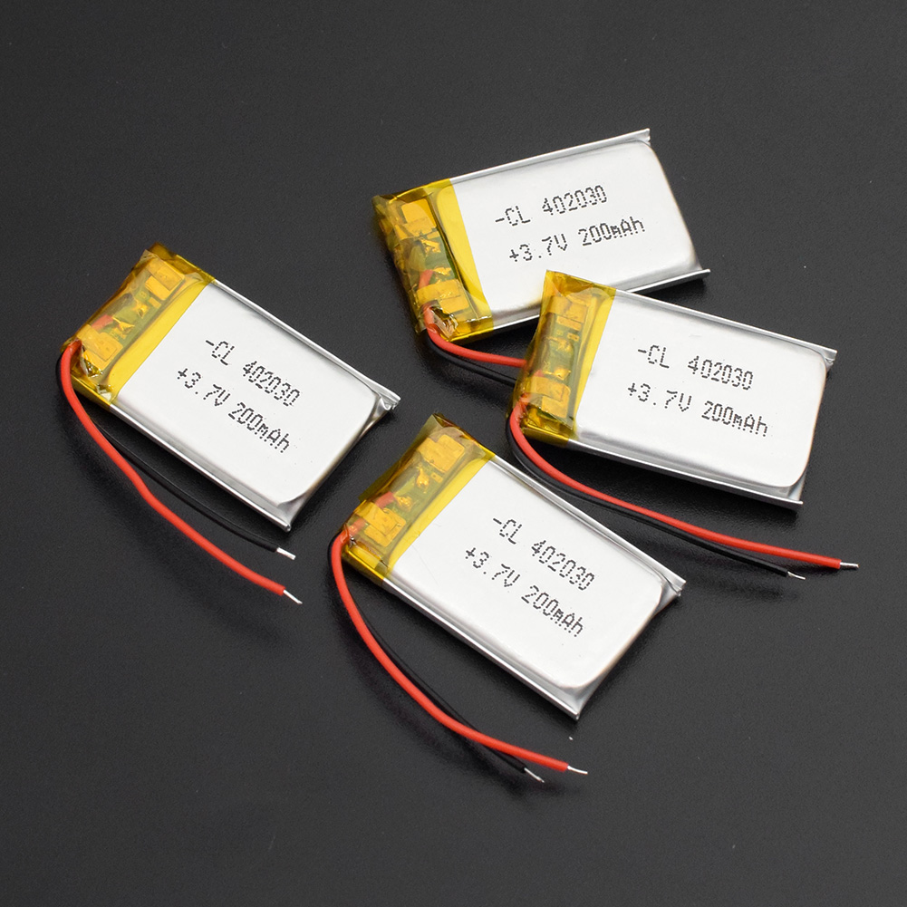 Posthuman polymer litiumbatteri 3.7 v 402030 042030 200 mah uppladdningsbara batterier för  mp3 mp4 klockor leksaks mobiltelefon gps