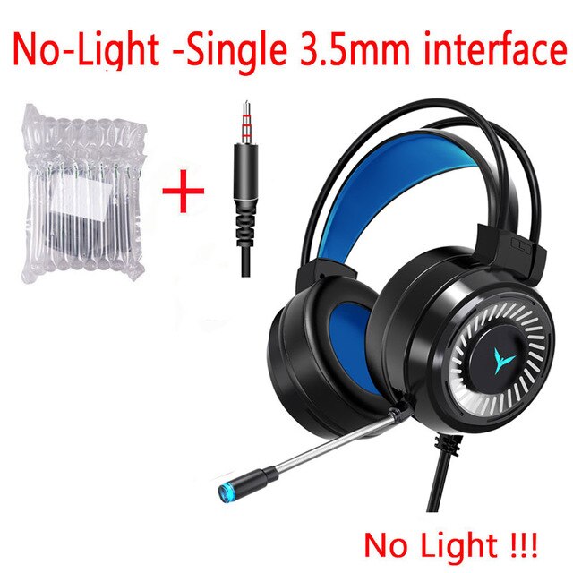 H & A Gamer Kopfhörer Spielen Kopfhörer umgeben Klang Stereo Verdrahtete Kopfhörer USB Mikrofon Farbe Licht PC PS4 Xbox Spiel Headset: Schwarz