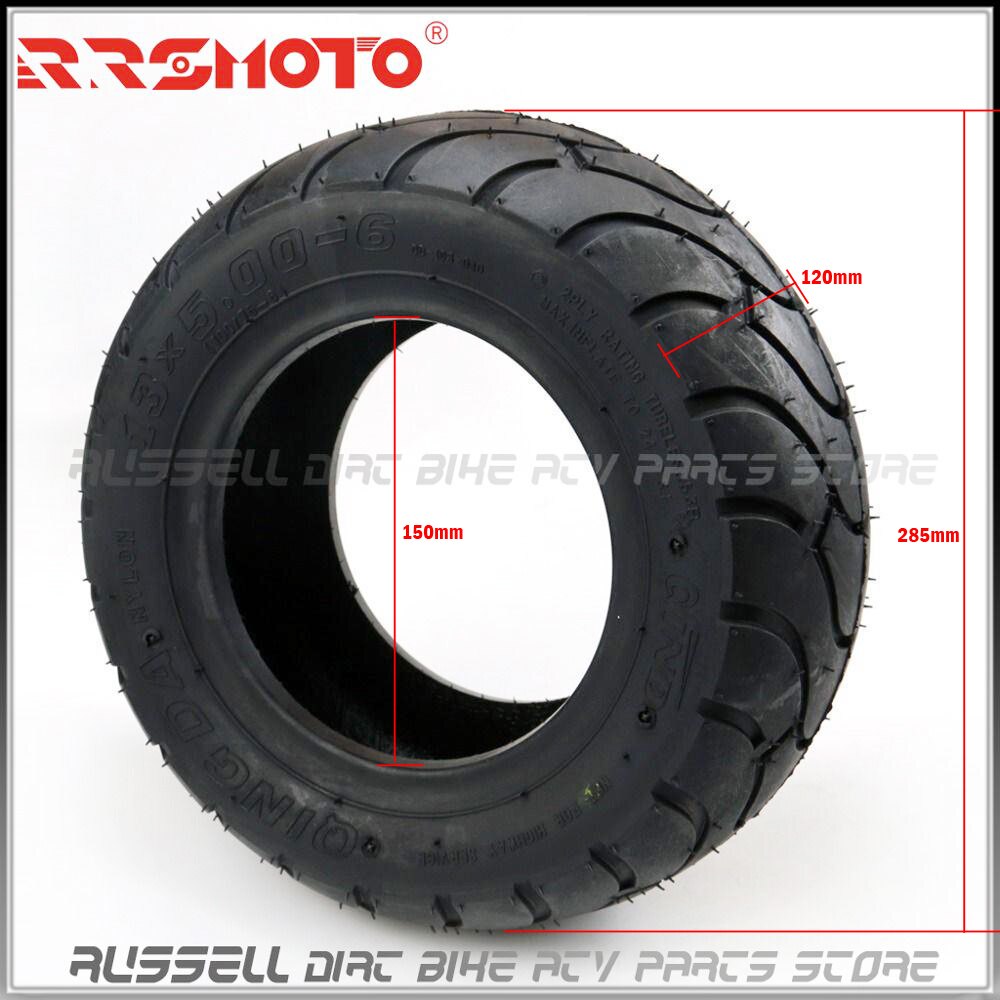 13x5.00-6 Tubeless Tire Tyre MINI POCKET Scooter GO KART MINI ATV BIKE 6 inch Wheel: Default Title