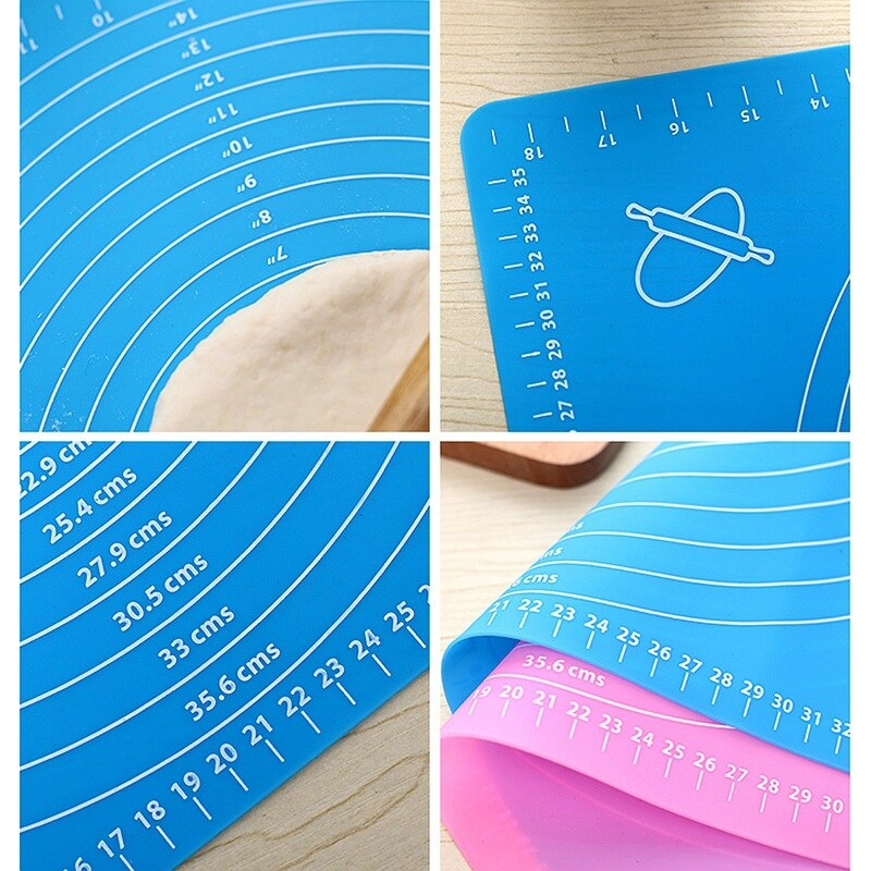 Silicone Baking Mat for Pastry Rolling Dough with Measurements Table Sheet Baking Supplies for Bake Pizza Cake Board