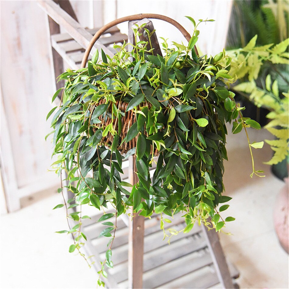 Outdoor Picnic Basket Hand-woven Flower Basket Multifunctional Storage Decorative Flower Pot Craft Wall-mounted Home Decoration