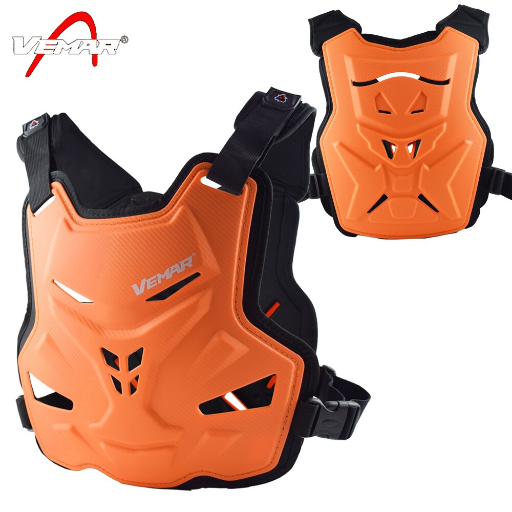 Motocross body protector panser motorcykel jakker motocross rygskjold ærmeløs vest rygsøjle bryst beskyttelsesudstyr jakke herre: Orange