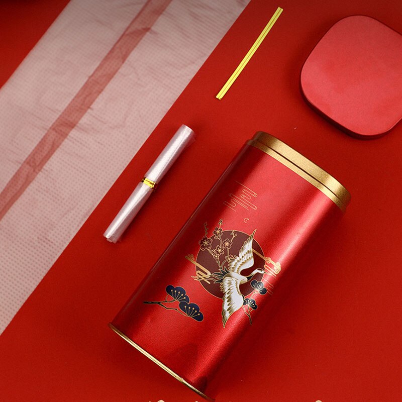Tea Airtight Container Chinese Style Exquisite Tinplate Storage Tank Tea Packaging White Tea Longjing Black Tea Sealed Tin Can