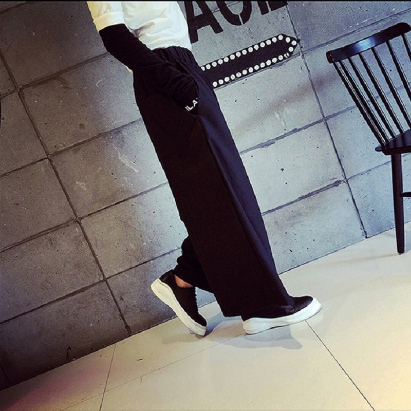 Hzijue miesten leveälahkeiset housut pellava miesten rento haaremihousut japanilaistyyliset mukavat hamehousut