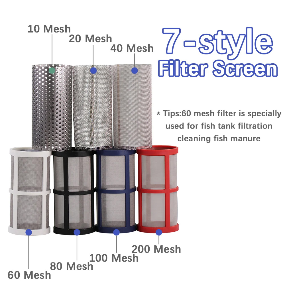 304 Stainless Steel 10-200 Mesh Filter Screen Strainer Fittings Garden Irrigation Aquarium Fish Tank Purification Impurities Net