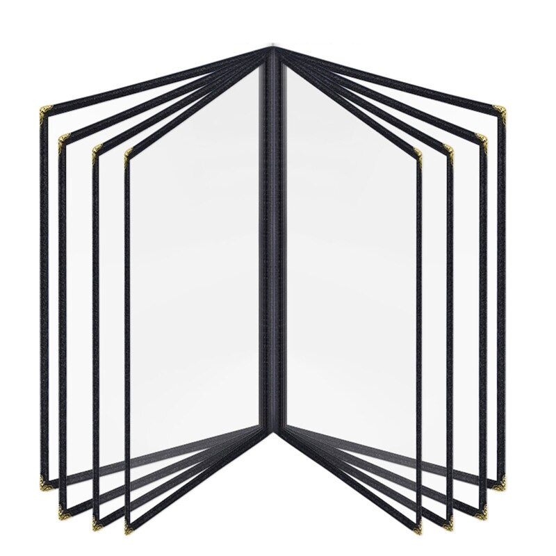 A4 PVC Transparent Menu Cover Protective Cover Restaurant Menu Paper Holder Cover for Bar Cafe Milk Coffee Shop Food: F