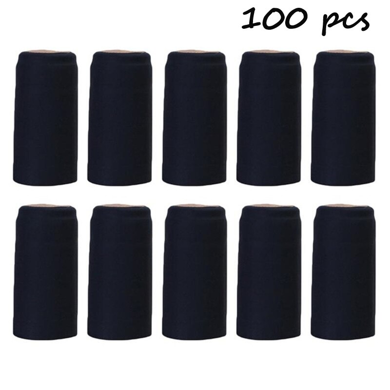 100 Uds. Tapa termoretráctil para botella de vino, tapa termoretráctil de PVC para Bar o , accesorios para Bar: Azul