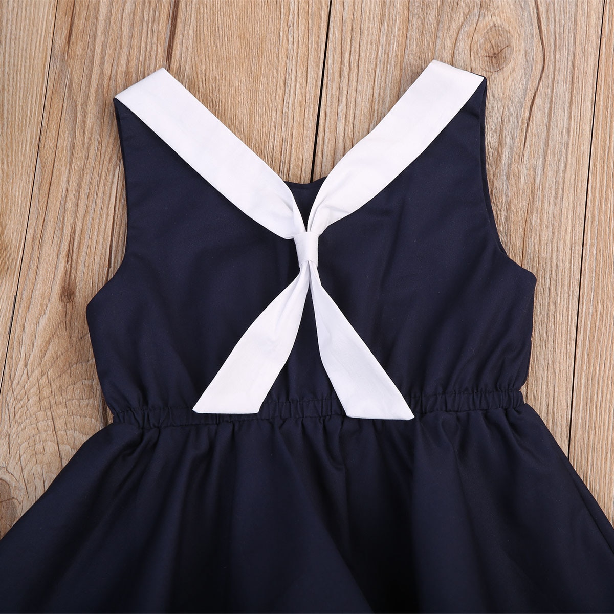 Baby Girls Sailor Suit Toddler Kid Baby Girls Dress Summer Sleeveless Casual Uniform Baby Girls Clothes Beach Party Dresses