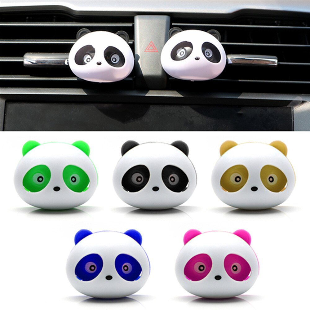 2 st biluttag parfym luftkonditionering ventil luftfräschare bilstyling söta panda ögon parfymer auto bilstyling gratis skepp